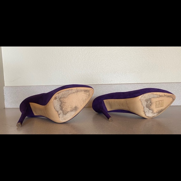 Ralph Lauren PURPLE LABEL Benita Suede Heels - Picture 3 of 4